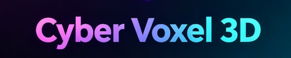 Cyber Voxel 3D channel banner
