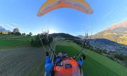 360° 8K Paragliding #363: Wild start and soaring attempts on Ochsenkopf - Return flight to Ladis