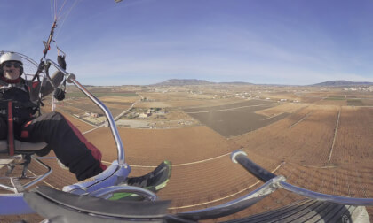 Short Paramotor Full Flight over Pinoso (Alicante, Spain) | Cool Day