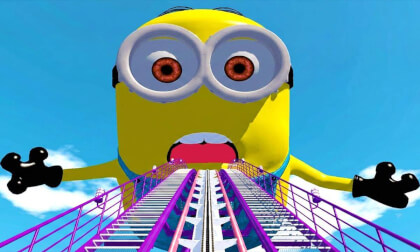 Roller Coaster Ride with Minion Friends