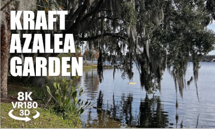 Kraft Azalea Garden Walk VR180 8K 3D Lake Maitland, Venetian Canal, Winter Park FL VR视频 8K 3D動画 VR旅行