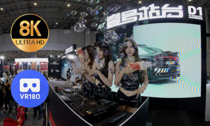 DJ Girls Surrounded by Bubbles