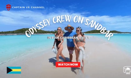 |3| Odyssey crew on sandbar in blue Caribbean water -360° video VR Video |3| Odyssey crew on sandbar in blue Caribbean water -360° video VR