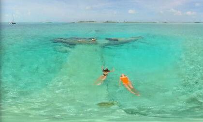 [13] Drone video of a sunken airplane in 360 VR