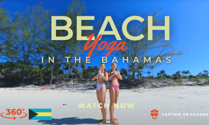 |21| Two pretty girls doing beach yoga in the Bahamas -360° video VR Video |21| Two pretty girls doing beach yoga in the Bahamas -360° video VR