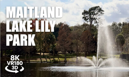 Maitland Library & Lake Lily Park Walk VR180 8K 3D Historic Park, Waterfront Loop VR视频 8K 3D動画 VR旅行