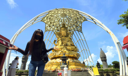The giant Guanyin statue guarding the mountains and sea of ​​Shenzhen | 8K | Dahua Xing Temple | Relaxing