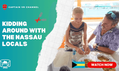 |56| Kidding around with the Nassau locals at PNL seafood delight-360° video