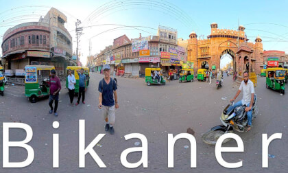 Bikaner,India-temple and haveli