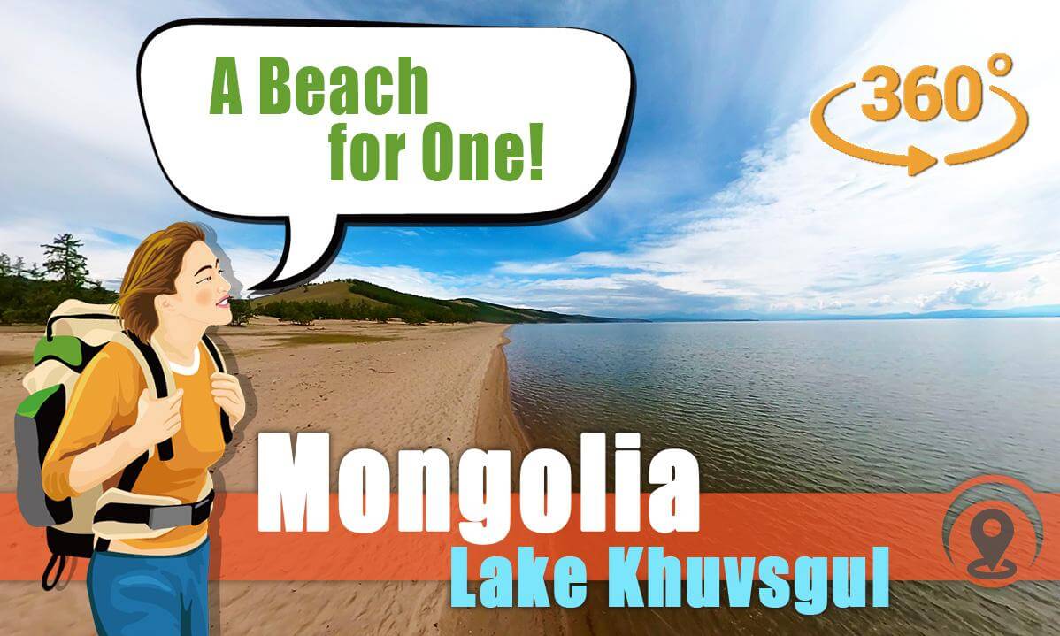 Alone on Lake Khuvsgul's Beach | 360° Empty Sand Shore | Mongolia's Blue Pearl in VR