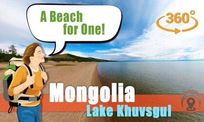 Alone on Lake Khuvsgul's Beach | 360° Empty Sand Shore | Mongolia's Blue Pearl in VR