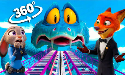 Zootopia 2 Concept Ride | 360 VR Roller Coaster Experience