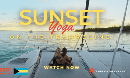 |63| Two girls doing sunset Yoga on the trampoline - Rose Island, Bahamas VR Video |63| Two girls doing sunset Yoga on the trampoline - Rose Island, Bahamas VR