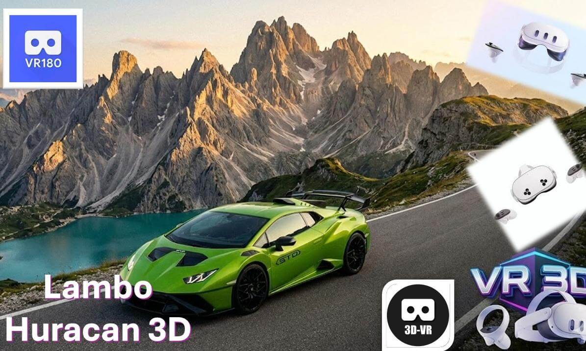 3D 2023 Lamborghini Huracan Tecnica - FPV Canyon Blast Binaural
