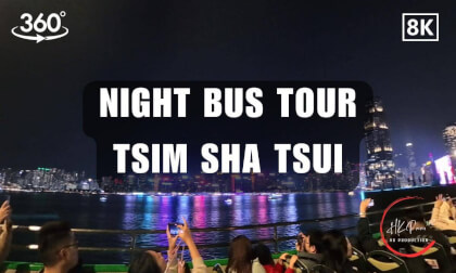 Night Bus Tour in Tsim Sha Tsui - Hong Kong 2025 | 8K 360VR
