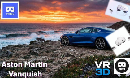 3D 2025 Aston Martin Vanquish - FPV Night Drive VR180 3D