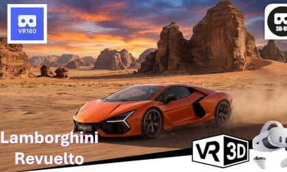 3D 2025 Lamborghini Revuelto- FPV Golden Hour Drive #3D #VR180