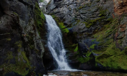 Tulip Waterfall near Castlegar, British Columbia (3d, Flat)