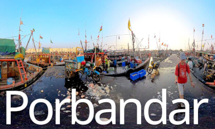 Porbandar,India-fishing village