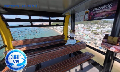 Phu Quoc Cable Car Ride 360° | 8K VR Travel Above The Sea In Vietnam