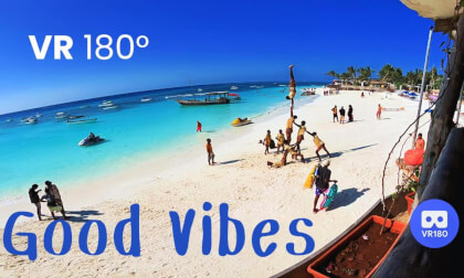 3D Relaxing Beach View Turquoise Water, White Sand & Acrobatics | 8K 60 FPS