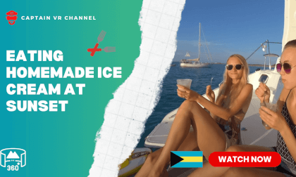 |91| Eating homemade Ice cream at sunset -360° video