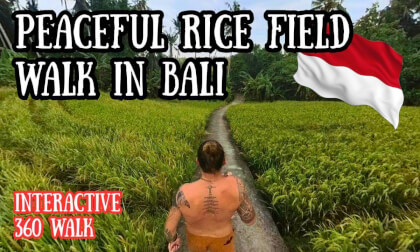 🇮🇩 4K 360 Solo Evening Walk in Munggu, Bali | Relaxing Virtual Stroll | Real Life | 360 Walk