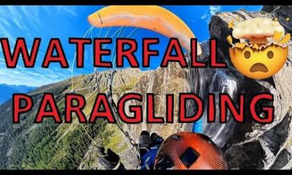 WATERFALL PARAGLIDING - most beautiful flight of my life so far (360° 8K Paragliding #366)