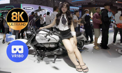 Girls at π² Moto Booth