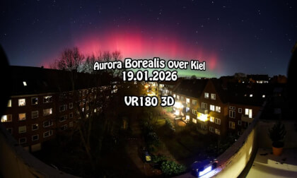 Aurora Borealis / Northern Lights over Kiel (Germany Timelapse) - VR180 3D 8K