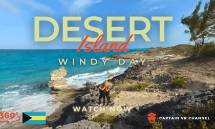 |104| Windy day on deserted island three -360° video