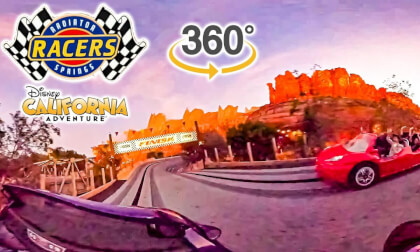 VR 360 Radiator Springs Racers On Ride POV with Queue DCA Disneyland Resort 2025 12 21