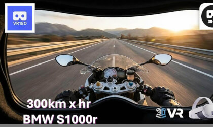 VR180 Riding a BMW S1000rr is like riding a roller coaster 300km x hr VR180 #3D