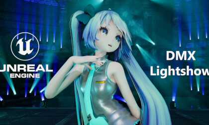 [MMD] [VR180]UE 5.2 DMX LightShow Hatsune Miku | Yoidore Shirazu