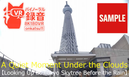 【SAMPLE】🌧️ [Looking Up at Tokyo Skytree Before the Rain—A Quiet Moment Under the Clouds (8K VR180)]