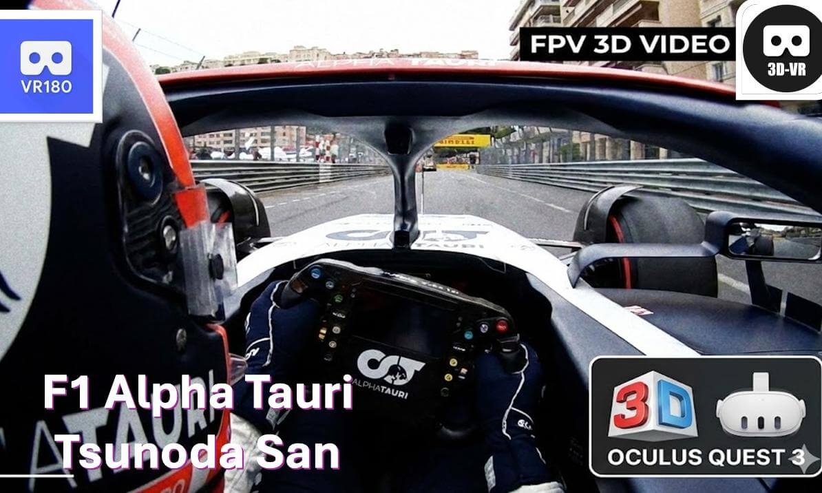 VR180 F1 DRIVERS EYE Lap With Pit Stop Alpha Tauri Tsunoda