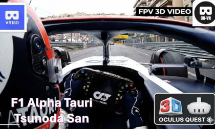 VR180 F1 DRIVERS EYE Lap With Pit Stop Alpha Tauri Tsunoda