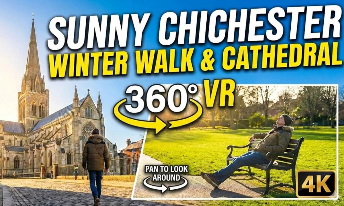 CHICHESTER IN 360 Sunny Winter Walk & Cathedral VR Experience