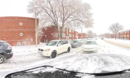 Driving around in a December Snowstorm in Ottawa
