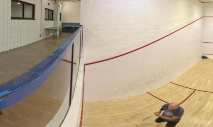 Watch Two Brothers Play Squash from the Viewing Gallery