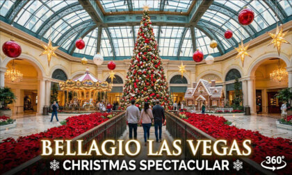 Exploring the Bellagio Casino & Christmas | Las Vegas 8K 360 VR Walk