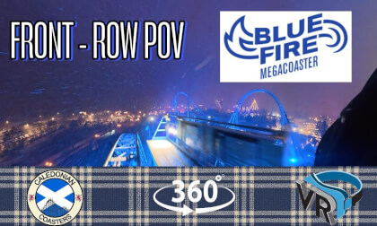 Blue Fire MegaCoaster in the Snow is INSANE | 360 POV