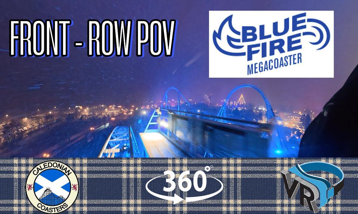 Blue Fire MegaCoaster in the Snow is INSANE | 360 POV