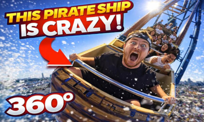 360° PIRATE SHIP RIDE in VR ~ Swinging Higher Than Expected!