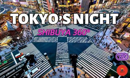 【360° VR】Tokyo Never Sleeps: SHIBUYA Dive（直击涩谷）A Night Walk at the World's Busiest Crossing 8K 3D