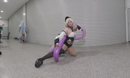 Zenless Zone Zero Yidhari cosplay shooting scene