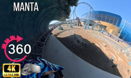 360º ride on Manta roller coaster at Sea World