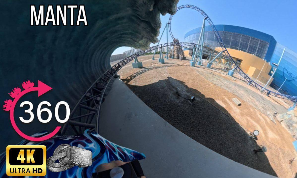 360º ride on Manta roller coaster at Sea World