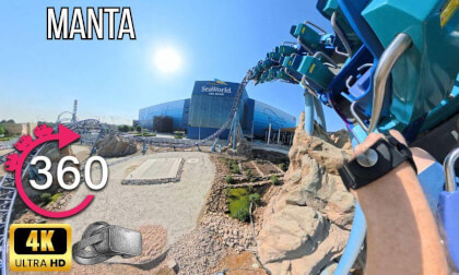 360º ride on Manta roller coaster at Sea World