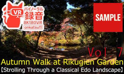【SAMPLE】🍁 [Autumn Walk at Rikugien Garden — Strolling Through a Classical Edo Landscape (8K VR180 & Binaural Audio)] 🌙✨ Chapter Seven‼